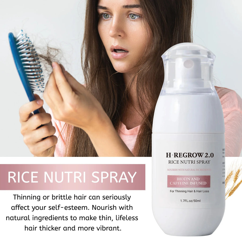 Natural Caffeine Ginger Hair Spray - 50ml premium lysine biotin formula. Anti-hair loss treatment for thicker hair growth.